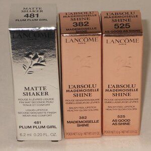 New LANCOME 2 Balmy Feel Lipsticks 1 Liquid Lipstick